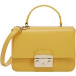 Żółte Małe torebki damskie z odpinanym paskiem eleganckie marki FURLA 
