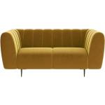 Miodowożółta aksamitna sofa Ghado Shel, 170 cm