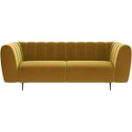 Miodowożółta aksamitna sofa Ghado Shel, 210 cm