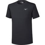 Czarne Koszulki sportowe męskie z krótkimi rękawami marki Mizuno Core w rozmiarze S 