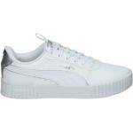 Białe Sneakersy damskie młodzieżowe ze skóry syntetycznej marki Puma w rozmiarze 39 