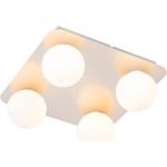 Przecenione Srebrne Lampy sufitowe kwadratowe w nowoczesnym stylu stalowe marki Qazqa - gwint żarówki: G9 