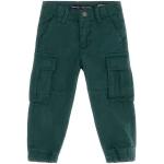 Zielone Spodnie dziecięce dresowe dla chłopców eleganckie bawełniane marki Guess 