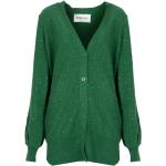 Zielone Swetry z dekoltem w serek damskie metaliczne eleganckie z dekoltem w serek marki Silvian Heach w rozmiarze S 