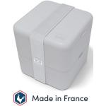 MONBENTO Square Coton (jasno-szary) - dwupoziomowy lunchbox (Made in France)