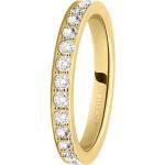Złote pierścionki przezroczyste pozłacane marki Morellato w rozmiarze 14 