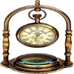 Wielokolorowe Zegary biurowe z kompasem w stylu steampunk analogowe z cyframi rzymskimi 