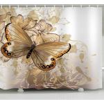 Wielokolorowe Maty łazienkowe z motywem motyli w nowoczesnym stylu w rozmiarze 180x200 cm 