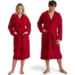 Rubinowe Płaszcze z paskiem damskie bawełniane marki Möve w rozmiarze L 