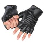 Czarne Oddychające Rękawiczki na rower męskie do prania ręcznego sportowe ze skóry syntetycznej 