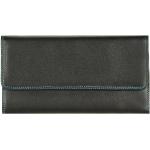 Mywalit Tri-fold Zip Wallet Portfel skórzany 17 cm black/pace