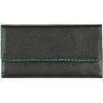 Mywalit Tri-fold Zip Wallet Leather Wallet 17 cm black/pace