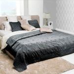 Czarne Narzuty na łóżko pikowane w nowoczesnym stylu z wiskozy 