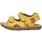 Żółte Sandały skórzane dla dzieci Rzepy na lato marki Naturino w rozmiarze 32 