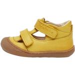 Żółte Sandały skórzane dla niemowląt Rzepy na lato marki Naturino w rozmiarze 18 