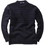 Granatowe Swetry z okrągłym dekoltem męskie wełniane w rozmiarze S 