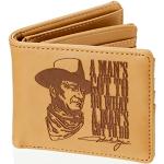 Brązowe Etui na karty kredytowe męskie eleganckie John Wayne 