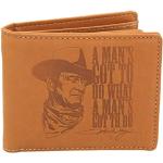 Brązowe Etui na karty kredytowe męskie eleganckie John Wayne 