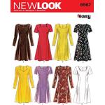 New Look Wzór szycia 6567: Misses Sukienki, Rozmiar A, Bawełna, Biały, A (6-8-10-12-14-16)
