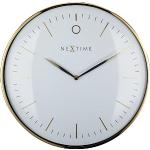 Złote Zegary ścienne okrągłe eleganckie marki Nextime 