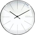 Białe Zegary ścienne okrągłe o średnicy 20 cm z tworzywa sztucznego marki Nextime 