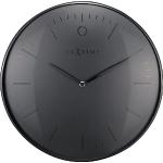 Czarne Zegary ścienne okrągłe o średnicy 40 cm błyszczące marki Nextime 