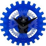 Niebieskie Zegary ścienne okrągłe o średnicy 35 cm przezroczyste marki Nextime 