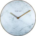 Białe Zegary ścienne okrągłe o średnicy 40 cm eleganckie marki Nextime 
