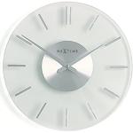 Zegary ścienne retro o średnicy 31 cm eleganckie ze stali nierdzewnej marki Nextime 