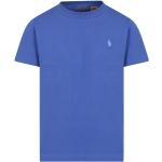 Błękitne Koszulki dziecięce z krótkim rękawkiem do prania w pralce bawełniane marki Ralph Lauren 