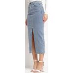 Przecenione Niebieskie Spódnice jeansowe damskie dżinsowe w rozmiarze L 