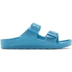 Niebieskie Sandały skórzane dla dzieci wodoodporne w paski na lato marki Birkenstock w rozmiarze 34 