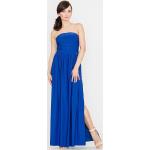 Niebieskie Długie sukienki damskie z elastanu maxi marki Katrus w rozmiarze L 
