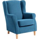 Niebieskie Fotele w stylu retro marki Max Winzer 