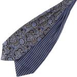 Niebieskie Krawaty męskie w paski w stylu casual 