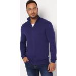 Przecenione Niebieskie Swetry na zamek męskie w rozmiarze XL 