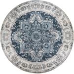 Niebieskie Dywany okrągłe o średnicy 200 cm w stylu orientalnym marki house nordic 