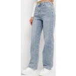 Przecenione Niebieskie Proste jeansy damskie proste w rozmiarze XL 