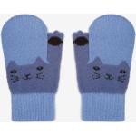 Przecenione Niebieskie Rękawiczki z jednym palcem damskie z motywem kotów w rozmiarze uniwersalnym 