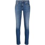 Niebieskie Jeansy rurki damskie Skinny fit dżinsowe na wiosnę marki Liu Jo 
