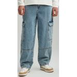 Niebieskie Jeansy bojówki męskie dżinsowe o szerokości 32 o długości 34 marki House 