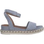 Niebieskie Sandały skórzane damskie na lato marki Tamaris w rozmiarze 40 