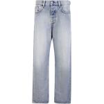 Niebieskie Proste jeansy męskie dżinsowe marki Diesel 