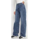 Przecenione Niebieskie Szerokie jeansy damskie w rozmiarze L 