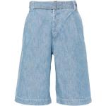 Niebieskie Szorty jeansowe męskie z motywem motyli na lato marki KENZO w rozmiarze L 