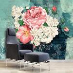 Różowe Fototapety 3D z motywem kwiatów gładkie 