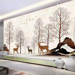 Niestandardowa tapeta 3D nordycki marmur łoś jeleń