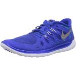 Niebieskie Buty do biegania terenowe dla chłopców marki Nike Free 5.0 