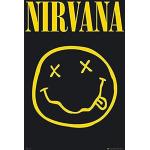 Nirvana - uśmiechnięta twarz 36 x 24 muzyka sztuka druk plakat muzyka rock and roll legenda Kurt Cobain