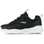 Czarne Niskie sneakersy dla dzieci pikowane eleganckie marki Fila w rozmiarze 32 